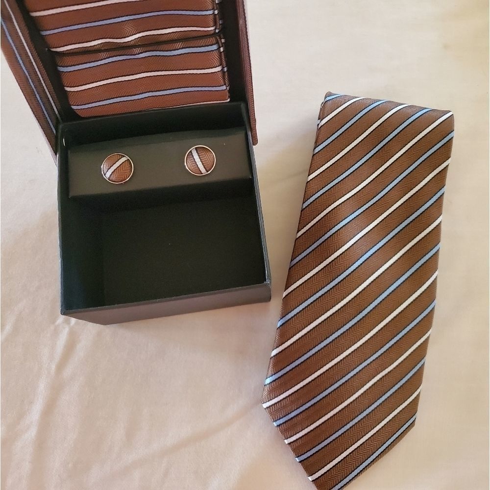CLERICCI TIE, Hanky & Cufflinks Set